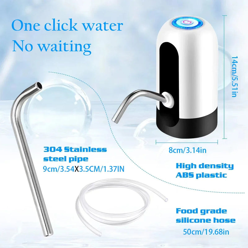 Portable Mini Electric & USB Chargng Water Bottle Pump