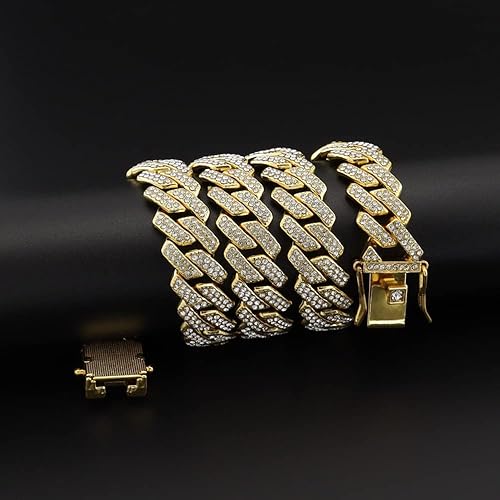 Luxury Gold Watch Necklace And Bracelet Set 3Pcs