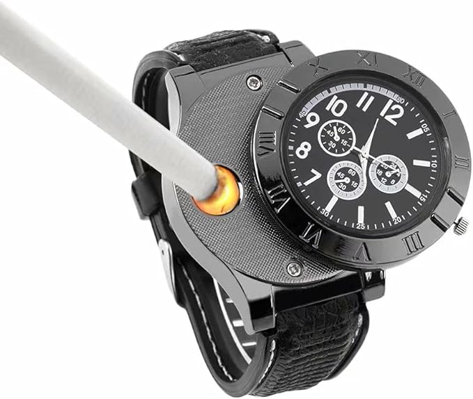 New Windproof Military USB Lighter Watch