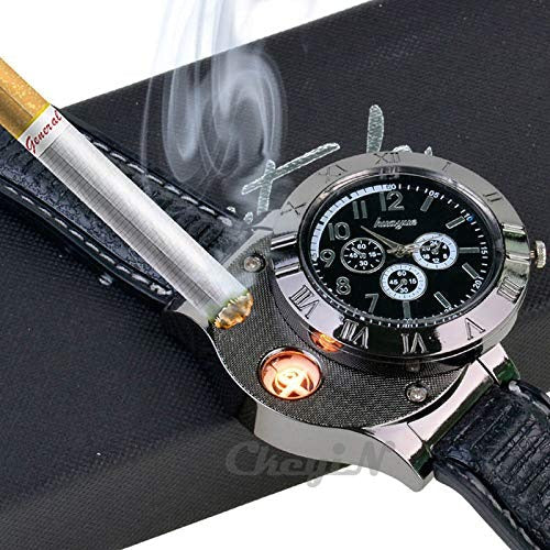 New Windproof Military USB Lighter Watch